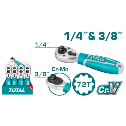 Total THT1061438 Dual Ratchet 1/4" and 3/8"