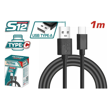كيبل شحن USB نوع A إلى Type-C بطول  متر  Total TIUCC01