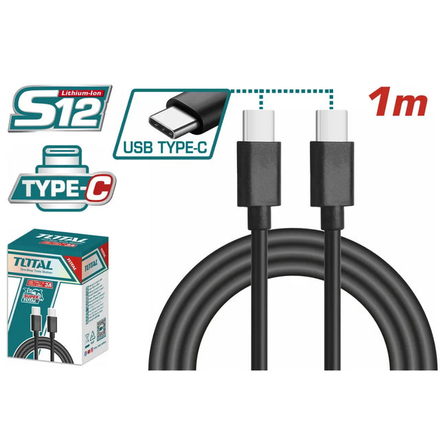 كيبل شحن USB Type-C إلى Type-C بطول 1 متر  Total TIUCC02