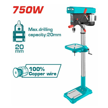 Vertical Drill 20mm 750W Total TDP207505