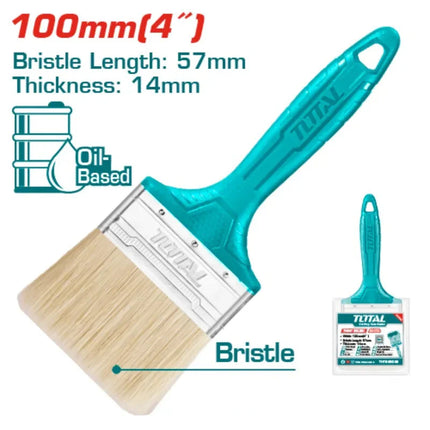 Total paint brushes with plastic handles - various sizes
