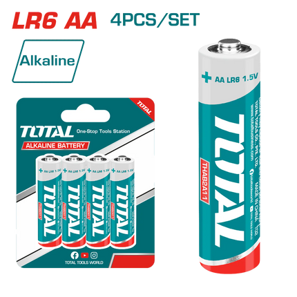 بطاريات قلوية AA – عدد 4 قطع Total THAB2A11