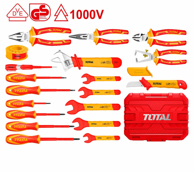 طقم عدة معزول 19 قطعة 1000 فولت Total THKITH1901